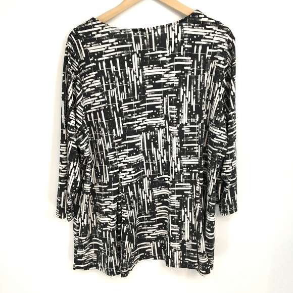 Ny Collection Scoop Neck Embellished Neck Line Top - Picture 7 of 7